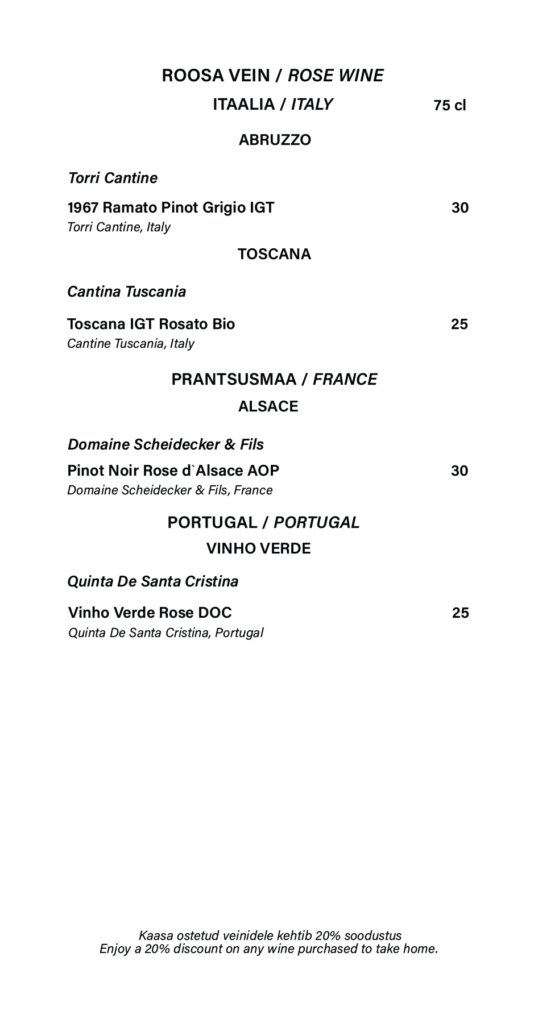 Roosa vein Mattone Rosso restoran